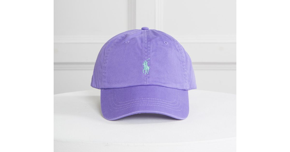 purple polo cap