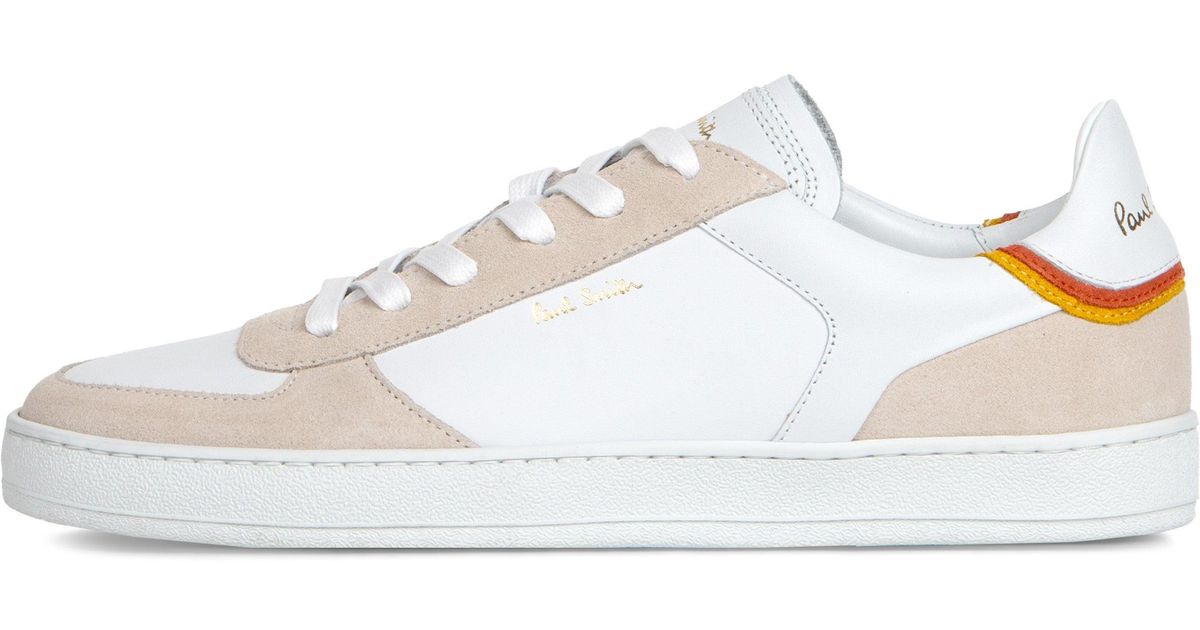 Paul Smith Ps Destry Leather Trainer In White For Men Lyst UK