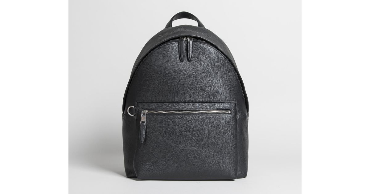 mulberry black leather backpack