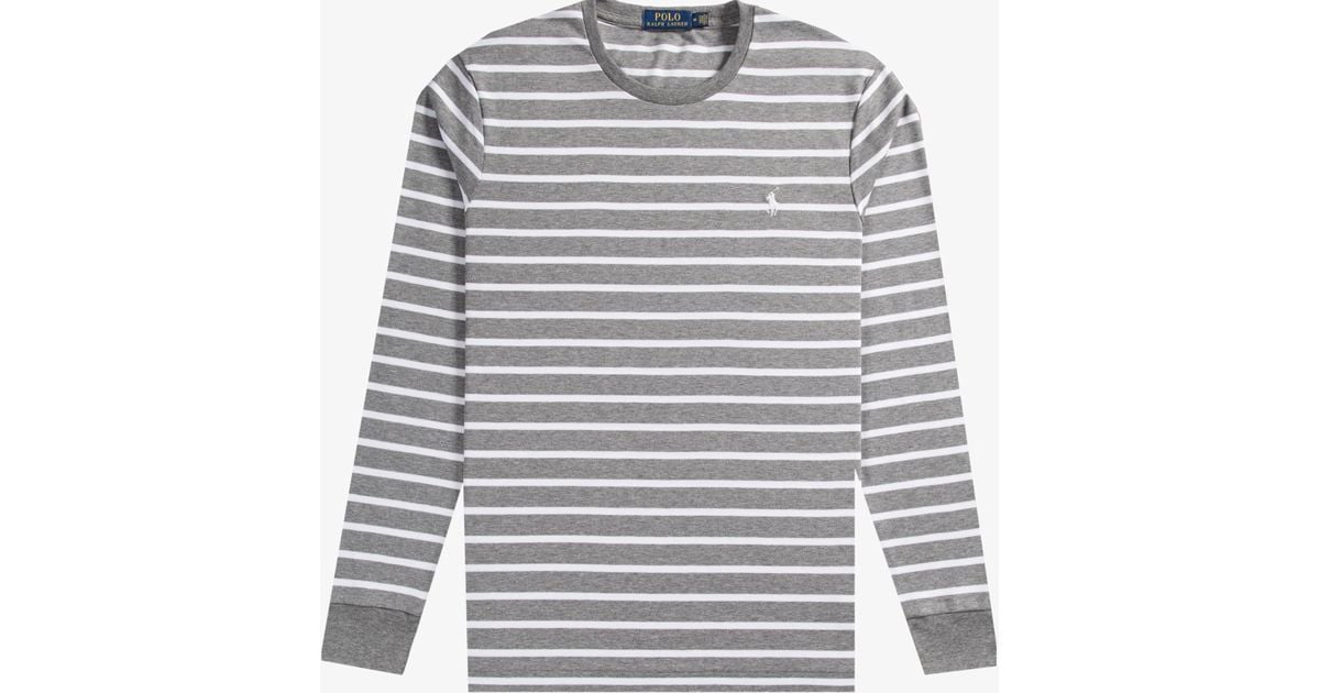 ralph lauren black and white striped t shirt