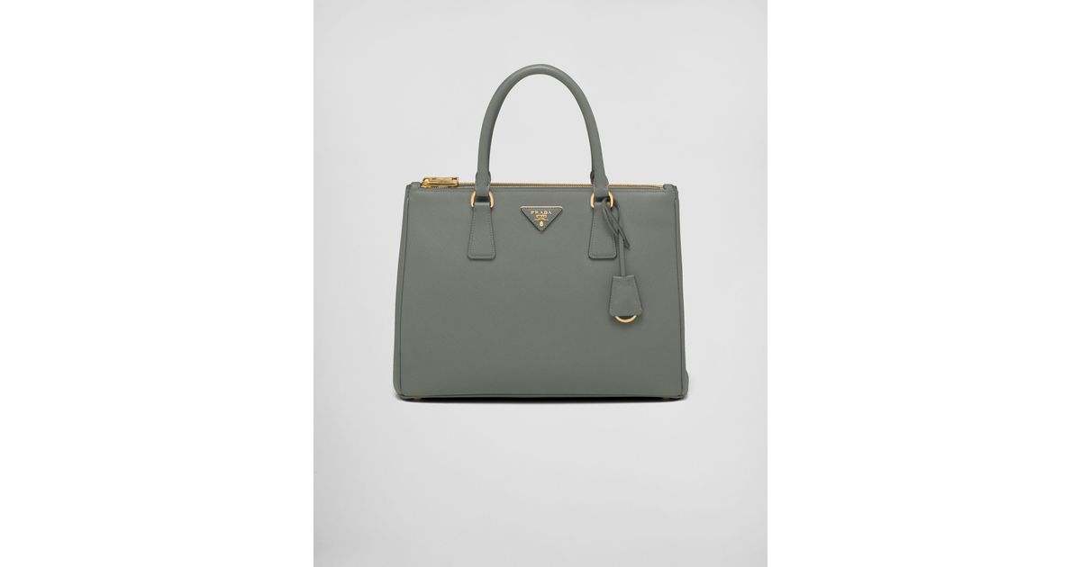 Prada Large Galleria Saffiano Leather Bag in Gray Lyst