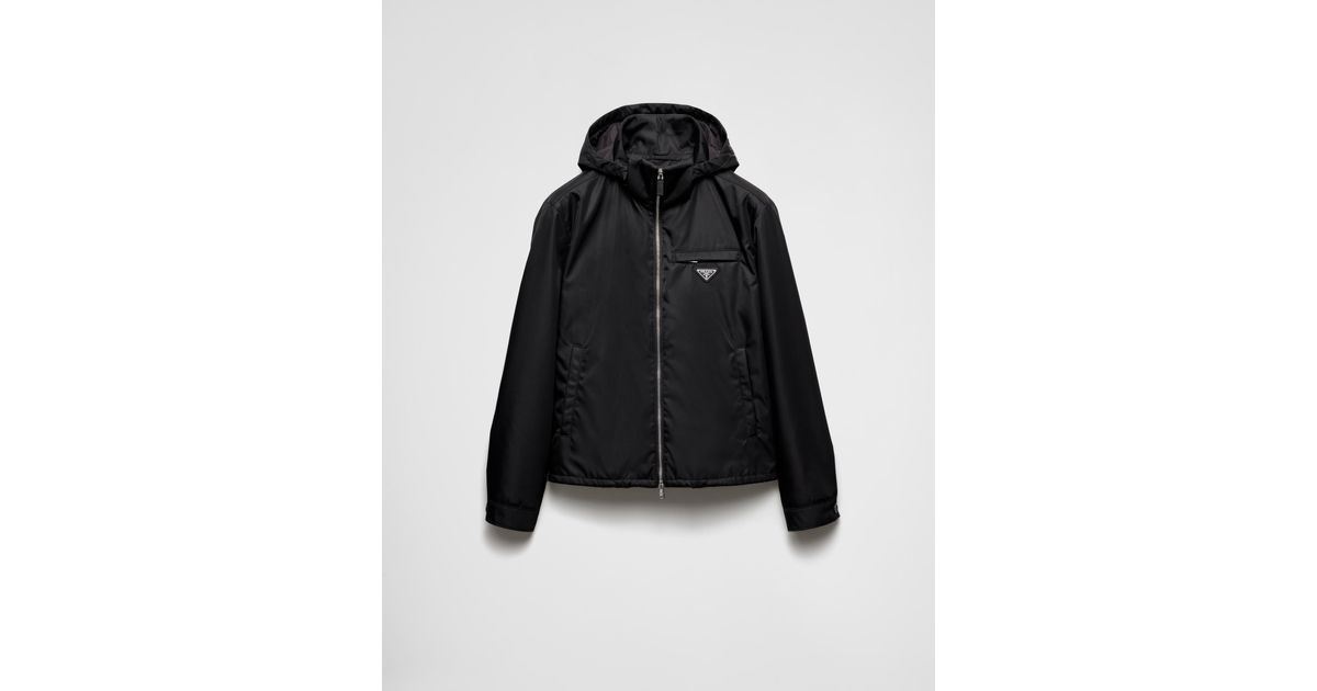 Prada Re-Nylon Blouson Jacket in Black for Men | Lyst