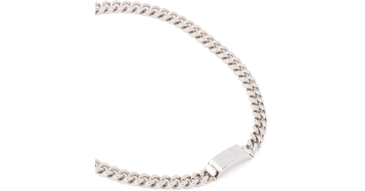 Prada Chain Jewels Necklace in Silver (Metallic) for Men - Lyst