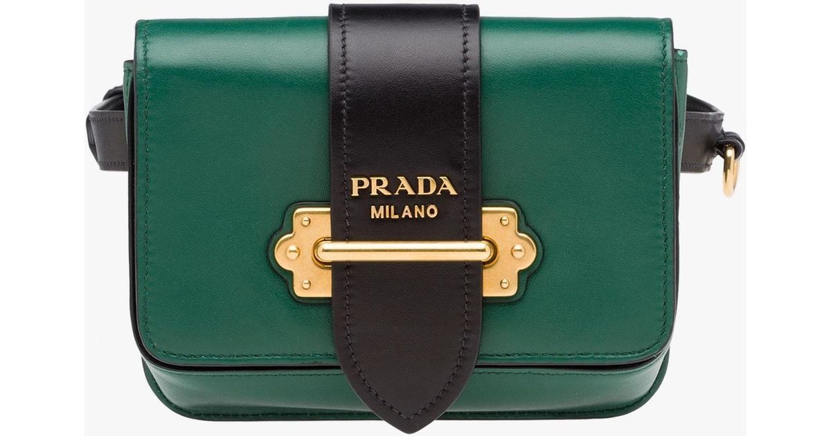 Prada Cahier Bag in Green | Lyst