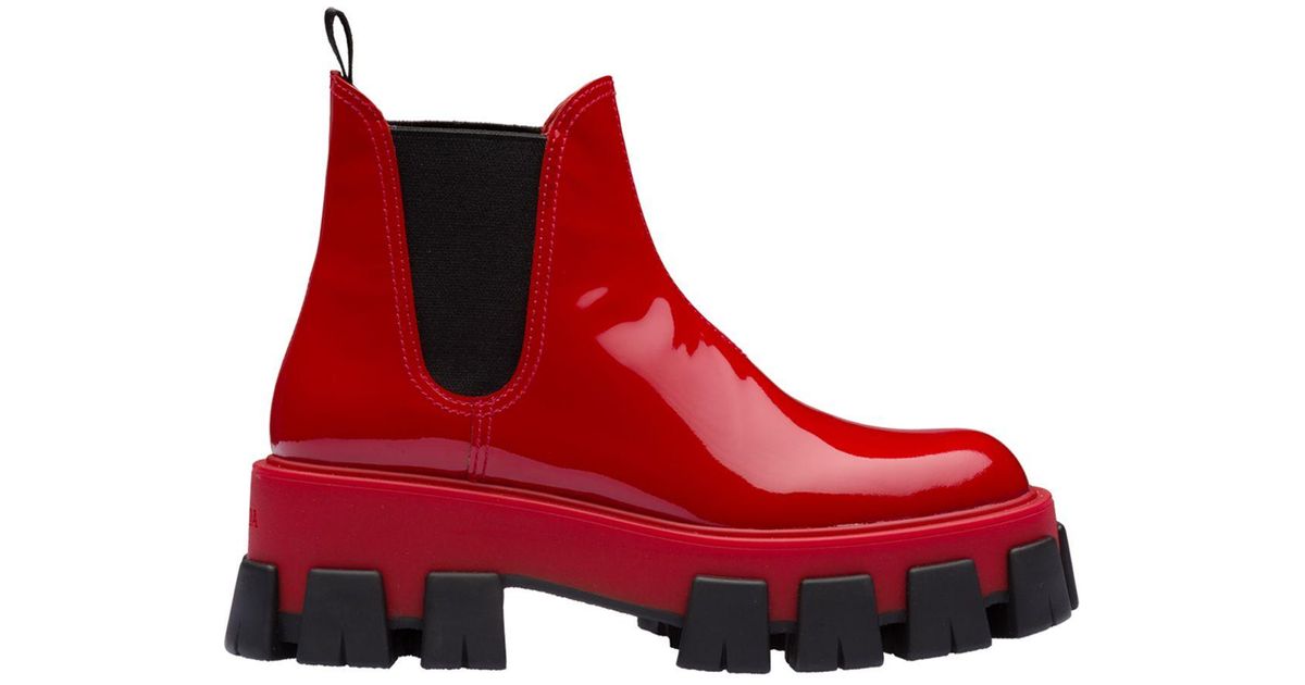 monolith patent leather booties