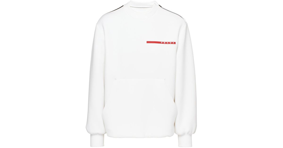prada double technical jersey sweatshirt