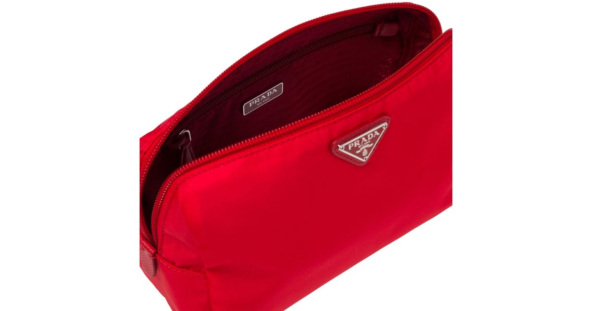 prada logo cosmetic pouch