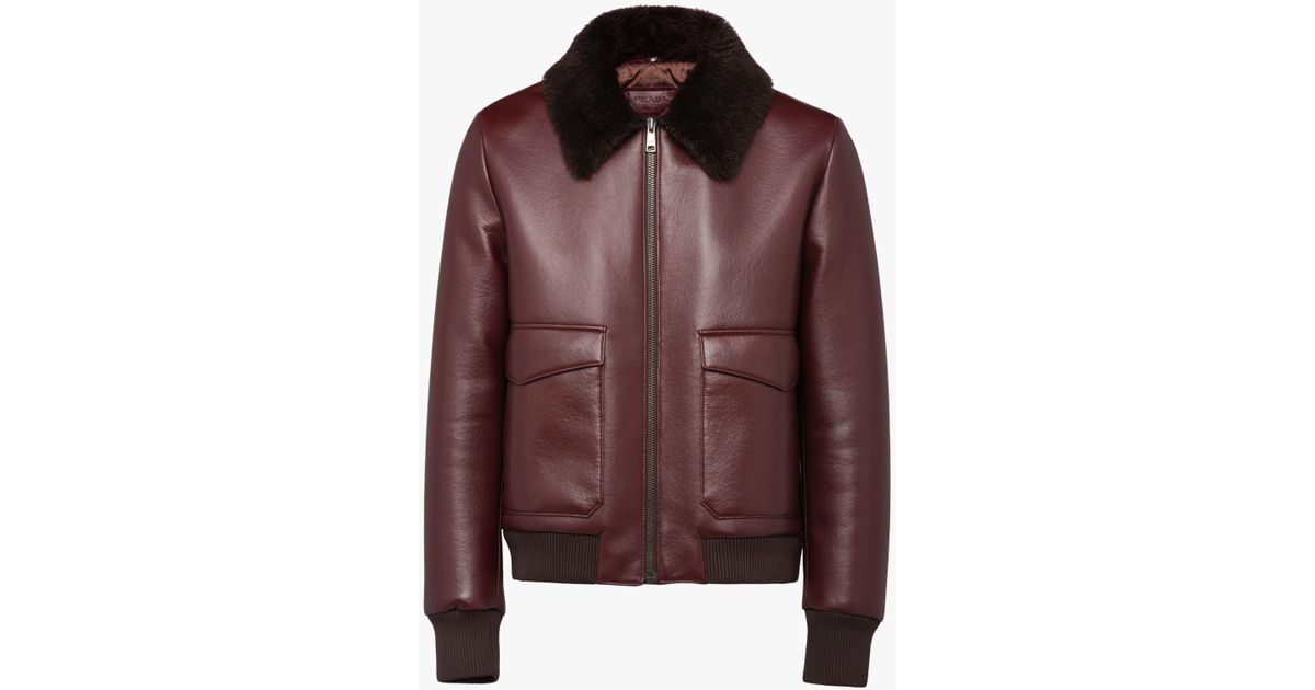 prada leather bomber jacket