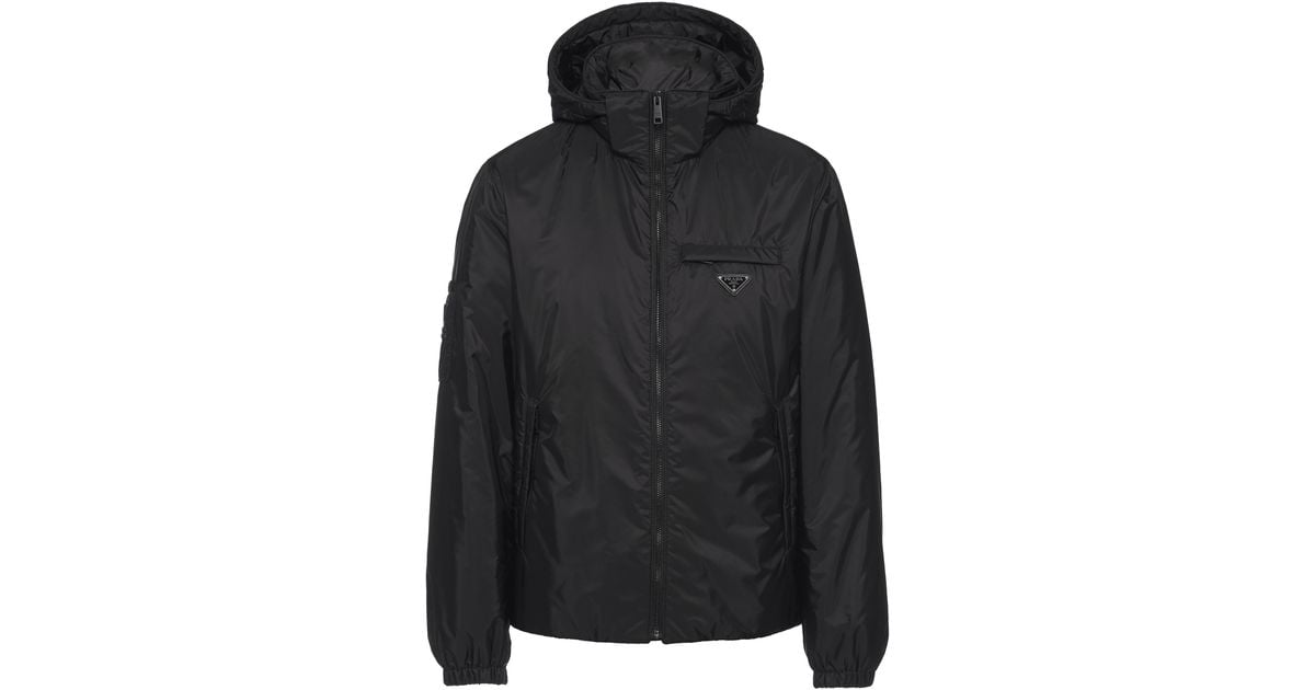 Prada Synthetic Re-nylon Medium Puffer Jacket in Black for Men | Lyst