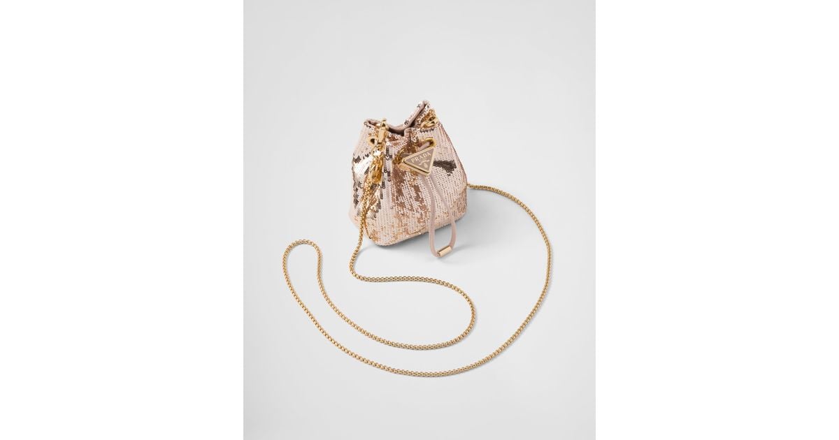 PRADA＊Triangular sequined pouch スパンコールバッグ＊送料込 prada-Cameo-Sequined-Satin-