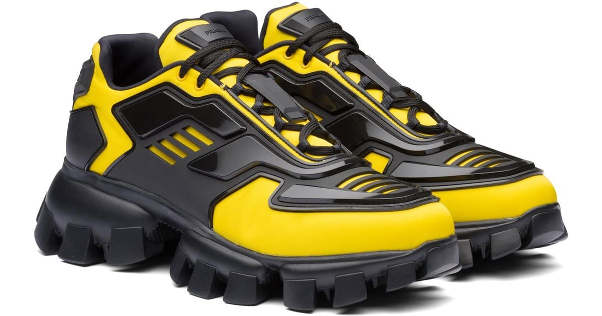 Prada Rubber Cloudbust Thunder Sneakers in Yellow for Men - Lyst