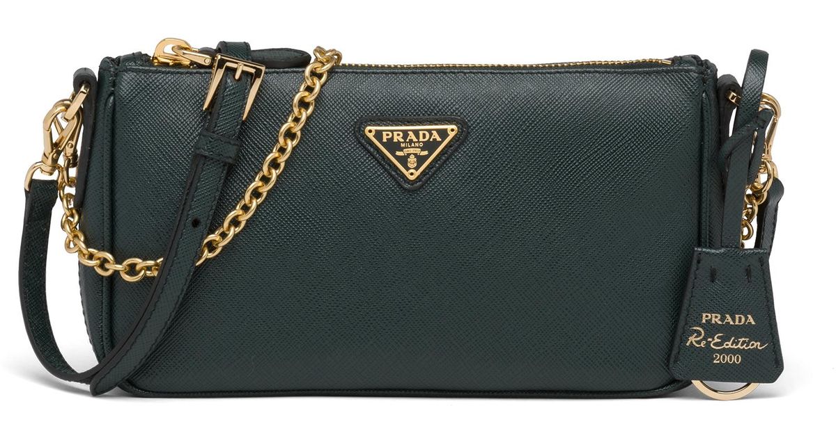 Re-edition 2000 handbag Prada Green in Synthetic - 23414342