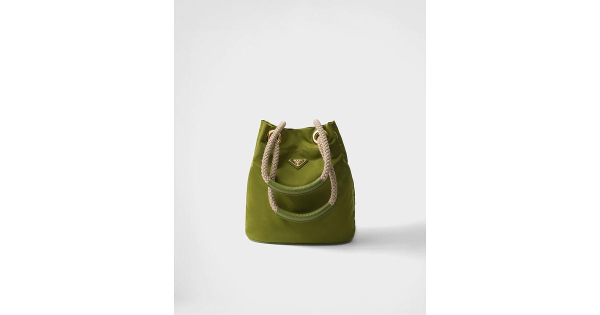 送料関税込♪【PRADA】Pastel Green Re-nylon Bucket Bag c19ad112de523de60bc54abd507e2f