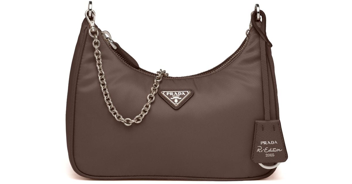 PRADA Nylon Re-Edition 2005 Shoulder Bag Cocoa 1306448