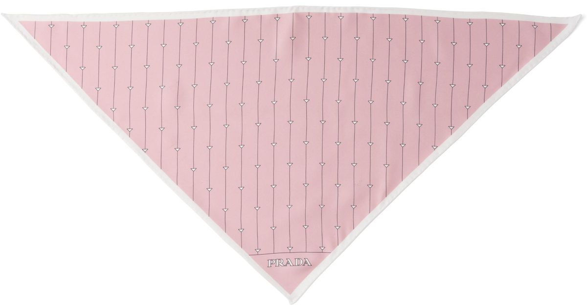 prada printed twill scarf