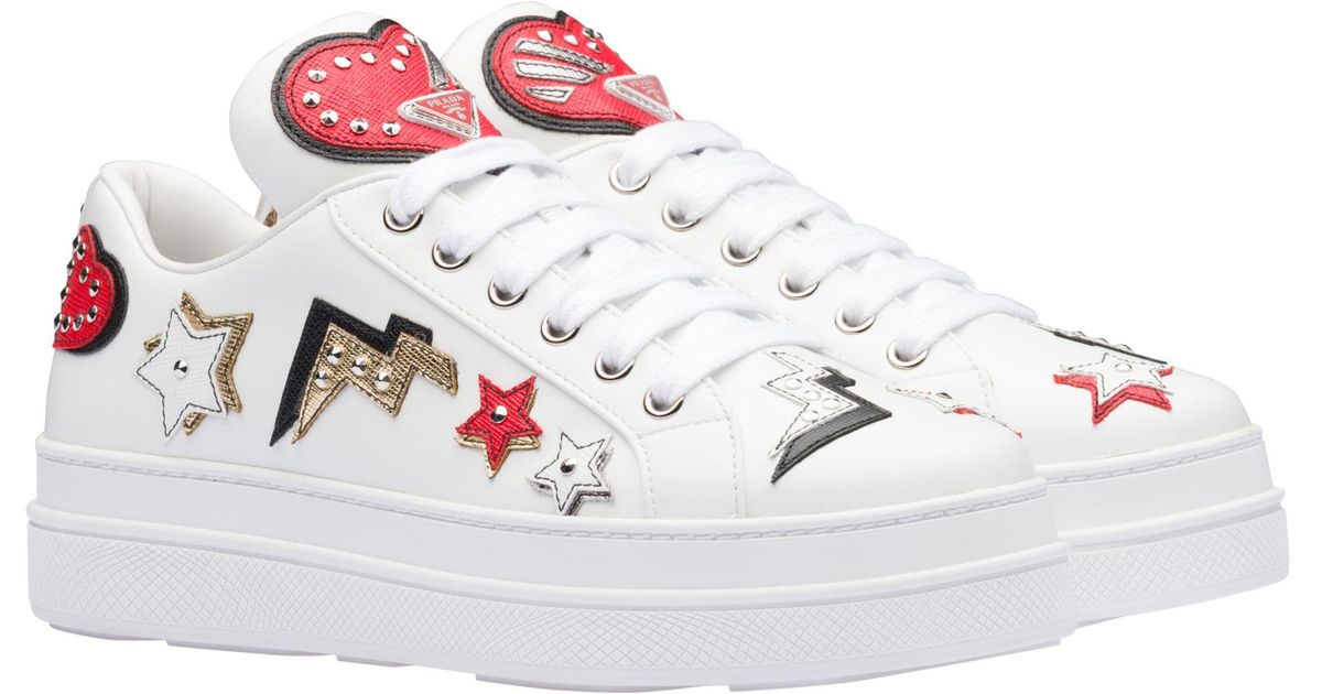 prada heart sneakers