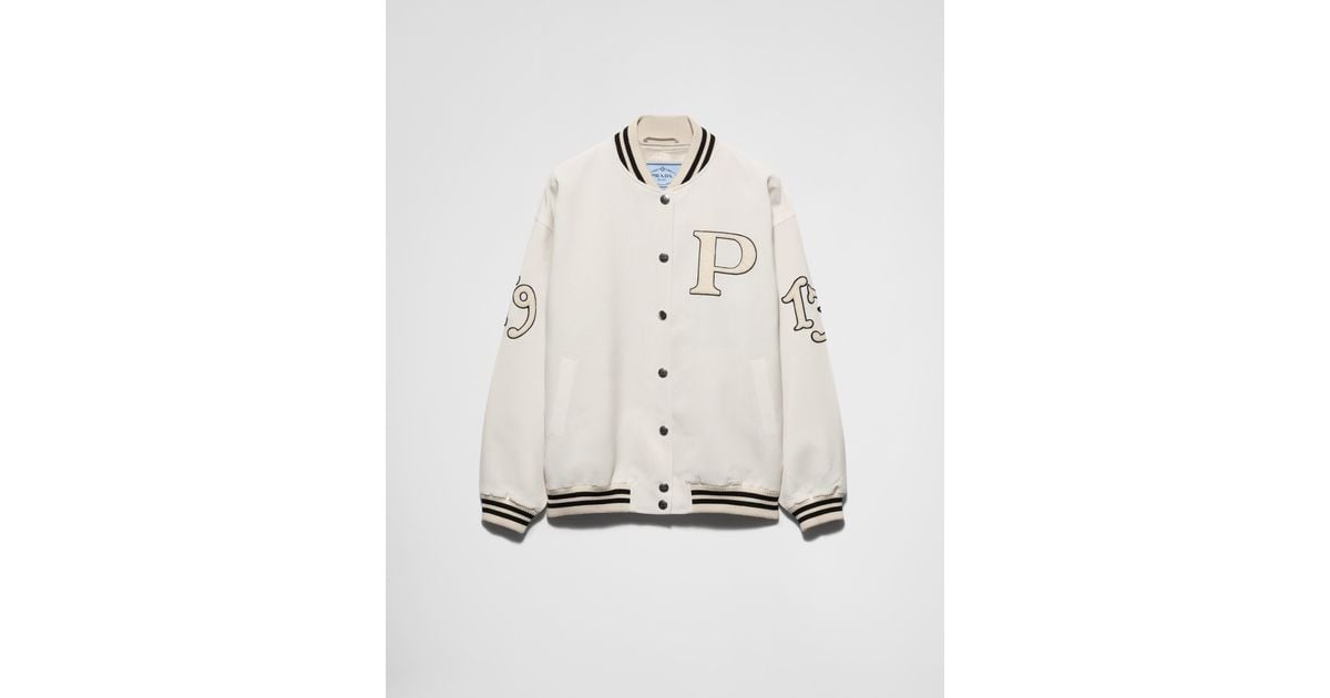 【プラダ・PRADA】Kid mohair bomber jacket with patches Prada Kid Mohair Bomber Jacket with Patches | Saks Fifth Avenue