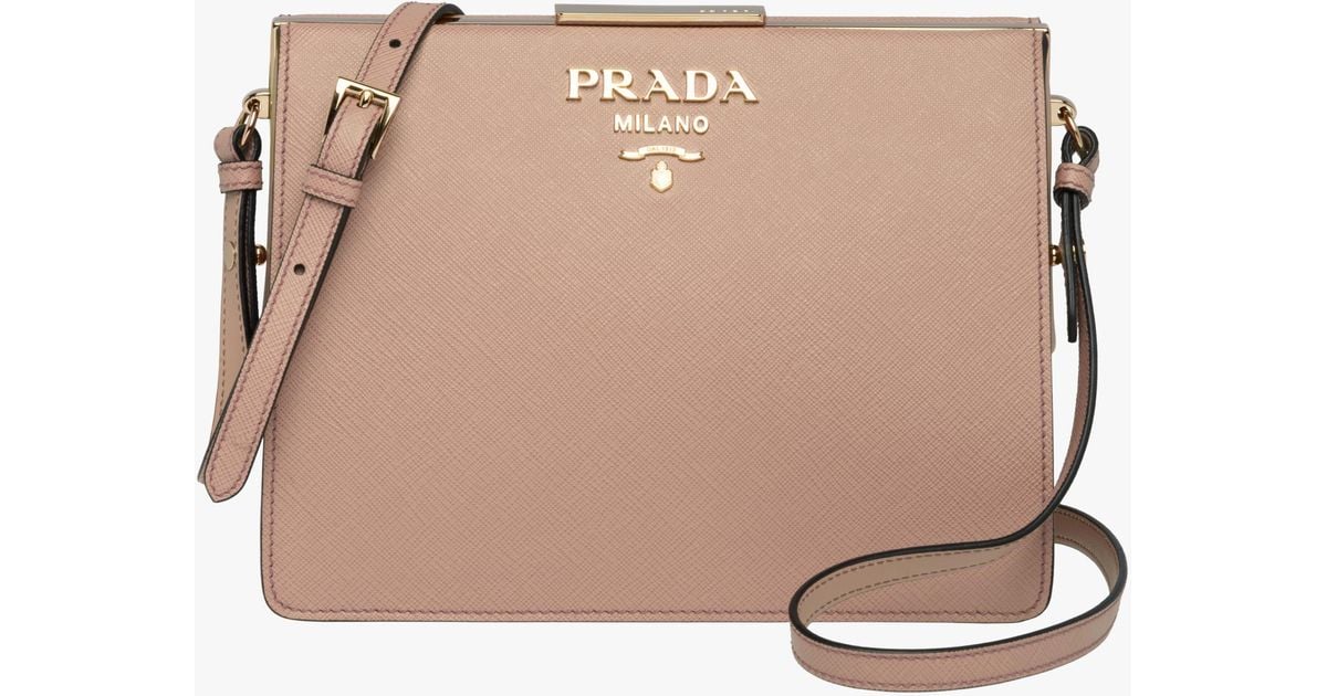 Light frame leather handbag Prada Black in Leather - 26107257