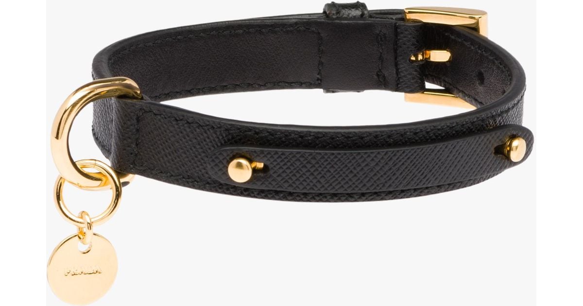 Prada Saffiano Leather Dog Collar in 