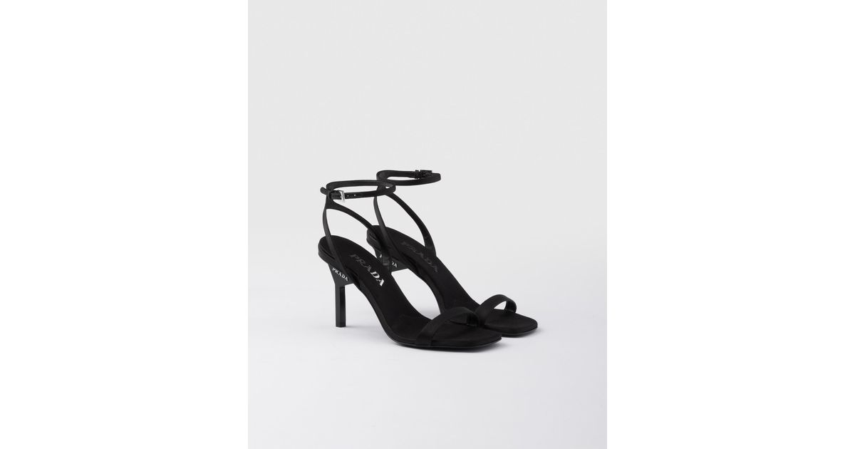 サンダル・ミュール PRADA | Satin high-heeled sandals 1X542N_049_F068Z_F_085 Prada Satin High-Heeled Sandals | Saks Fifth Avenue