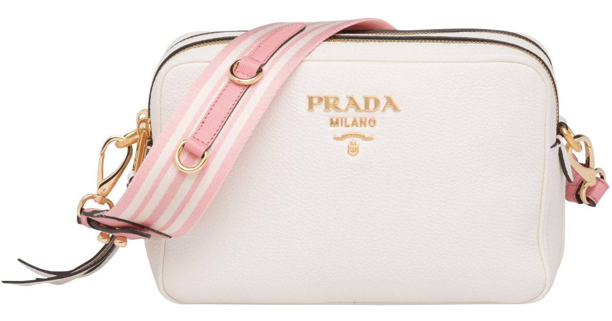 prada striped bag strap
