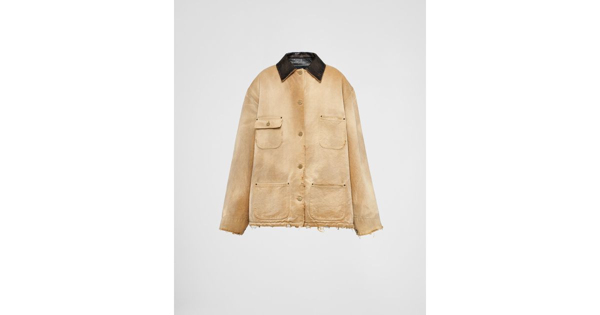 PRADA【入手困難】ダメージ加工を施した★Canvas jacket★全色 送料無料》 PRADA Canvas jacket (PRADA/ジャケット) 108211289