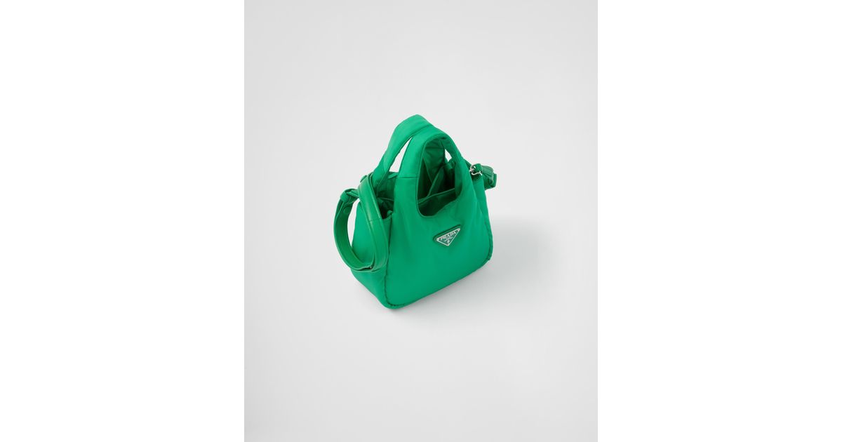 Prada Soft Padded Re-nylon Mini-bag in Green | Lyst