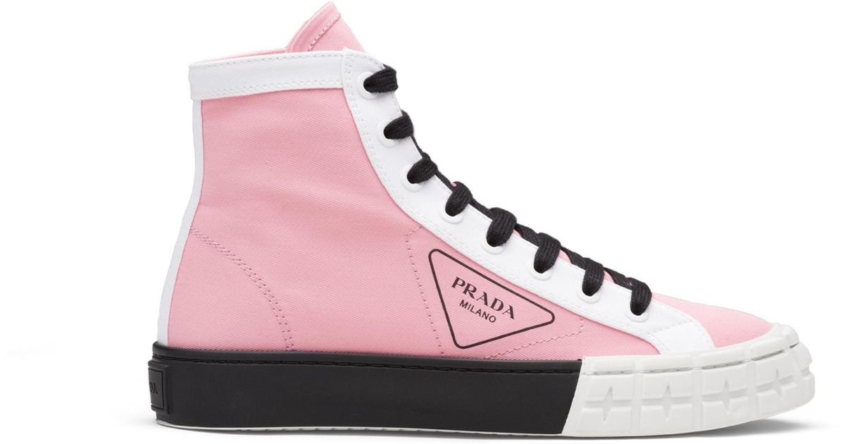 prada pink high tops