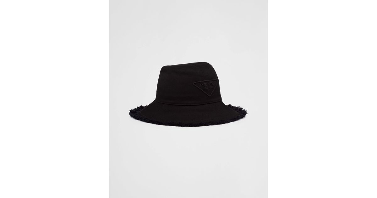 Prada Drill Hat in Black | Lyst Prada Drill Hat in Black | Lyst