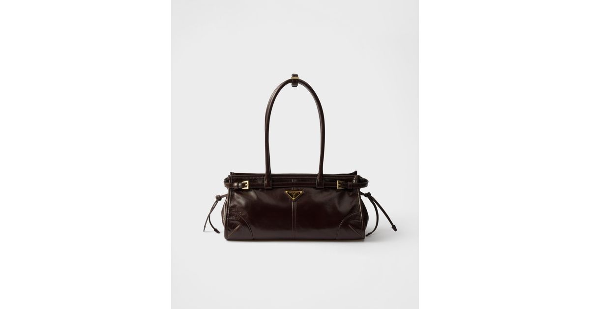 Prada Bonnie Medium Leather Handbag in Black | Lyst Prada Bonnie Medium Leather Handbag in Black | Lyst