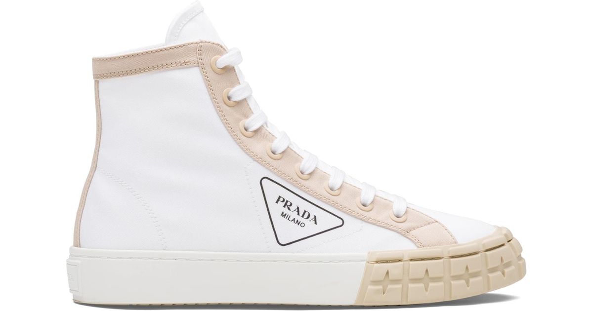 prada high top sneakers white