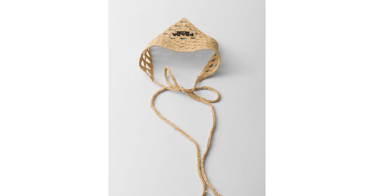 prada-TanBlack-Crochet-Bandana  display picture 3