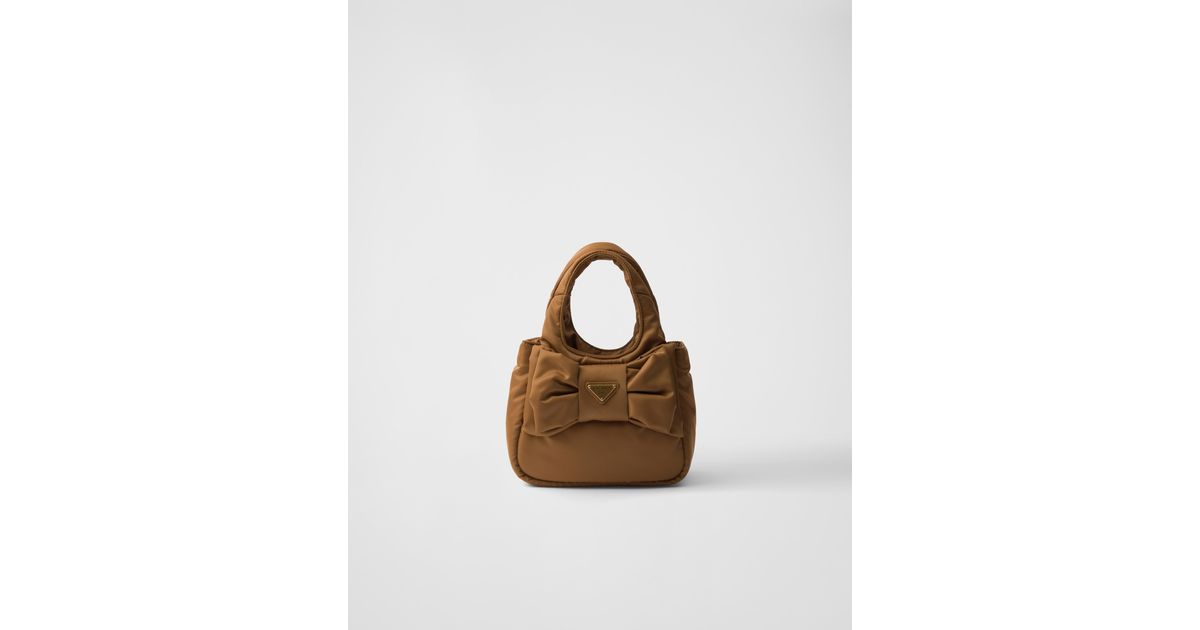 Prada Padded Re-Nylon Mini-Bag With Bow | Lyst