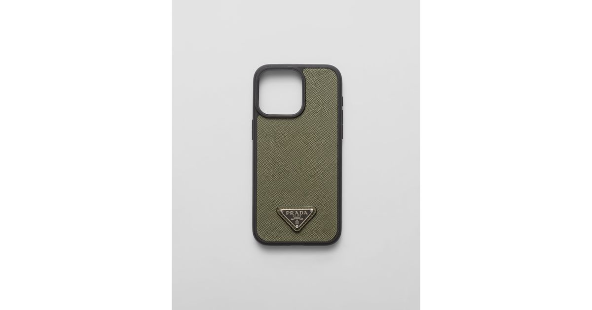 Prada Saffiano Leather Cover For Iphone 15 Pro Max in Green for Men | Lyst Prada Saffiano Leather Cover For Iphone 15 Pro Max in Green for Men | Lyst