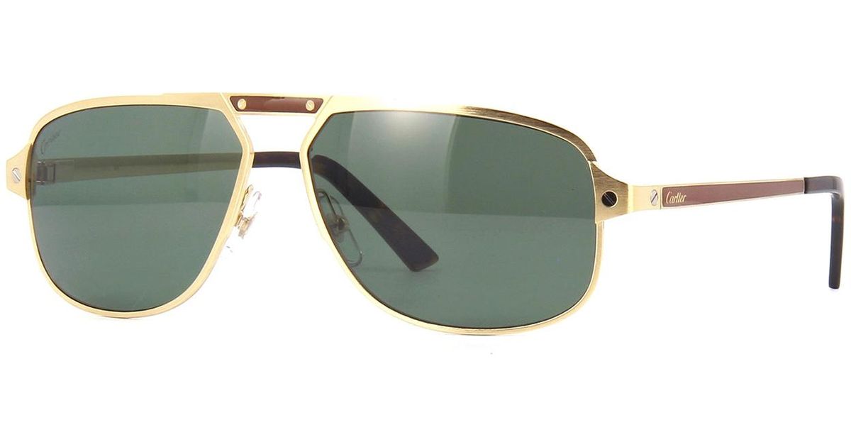 Cartier Ct0102s 003 Polarised in Green - Lyst