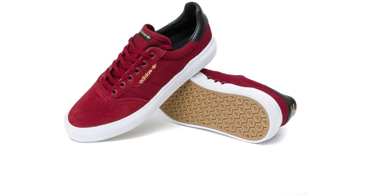 adidas Suede 3mc Vulc Shoes in Burgundy 