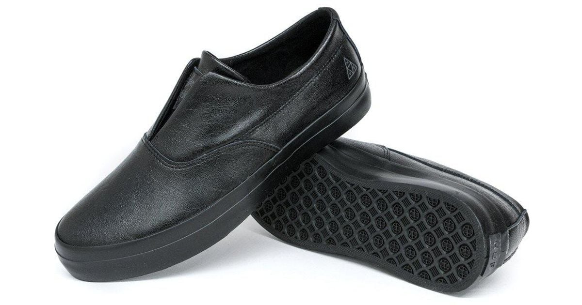 Huf Leather Dylan Slip On Shoes in 