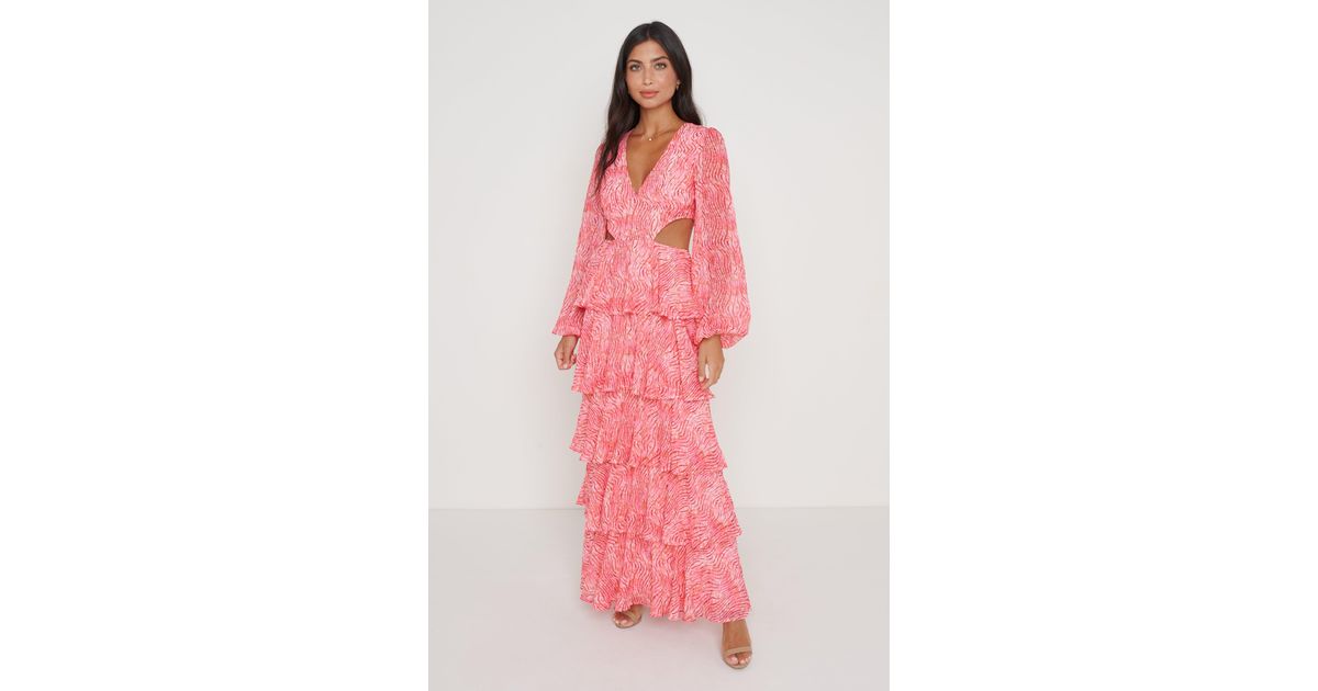 Pretty Lavish Ashton Cut Out Maxi Dress in Pink | Lyst