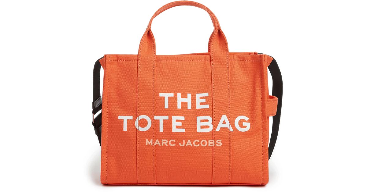 Marc Jacobs Synthetic The Tote Small Cotton Canvas Tote Bag in Orange ...
