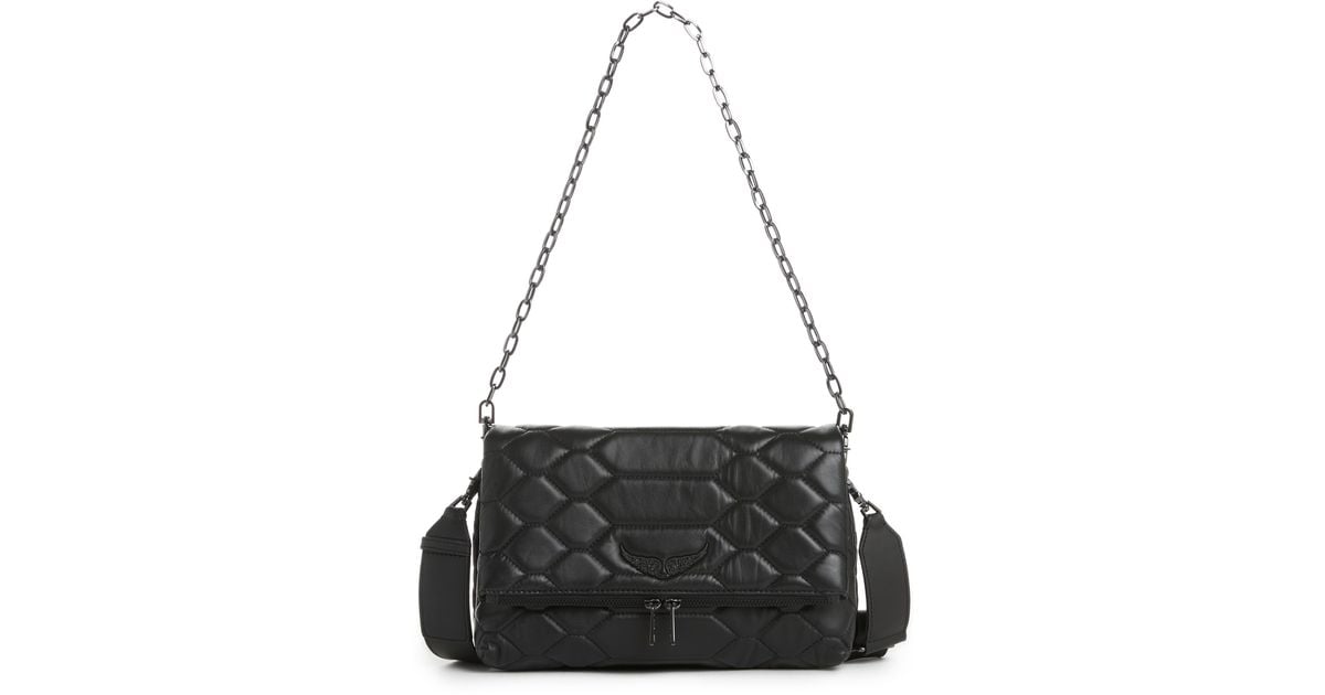 Sac XL Rocky matelassé Zadig & Voltaire en coloris Noir Lyst