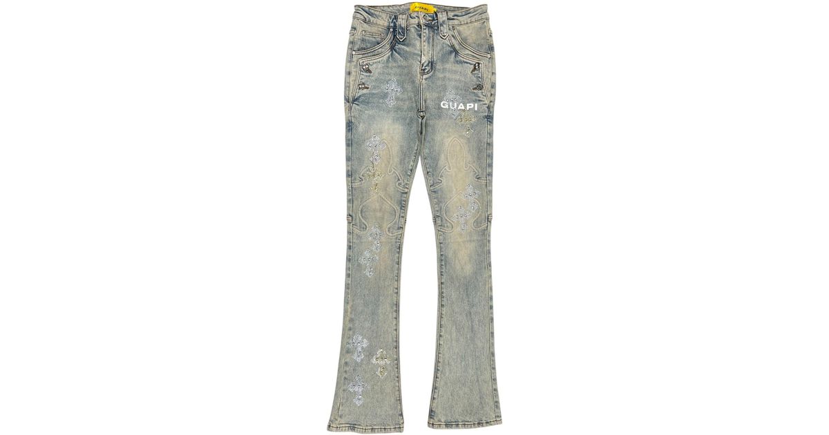 GUAPI Faded Cross Denim V2 Jeans in Gray for Men | Lyst