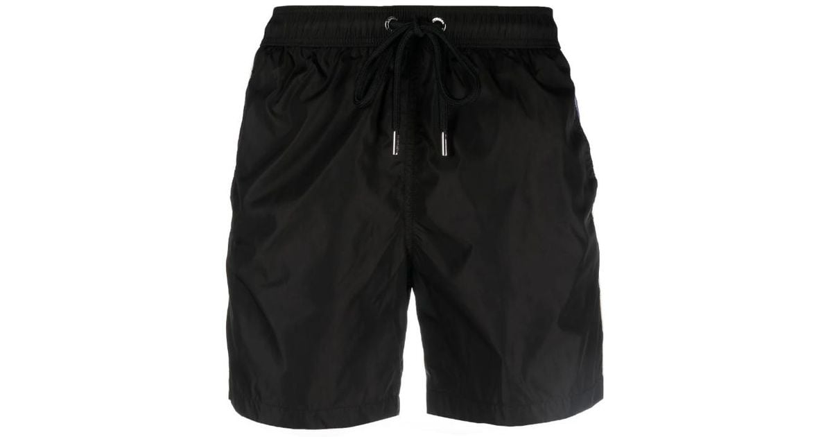 Moncler Logo Swim Shorts in Black for Men Lyst
