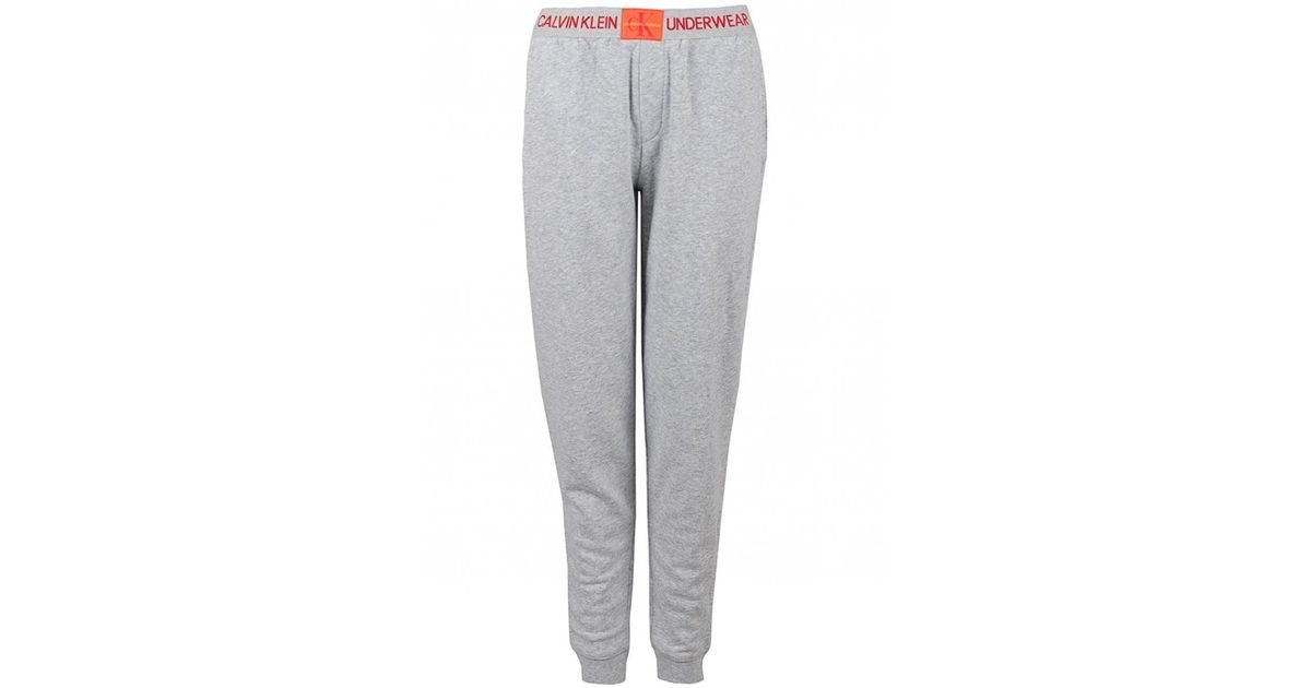 calvin klein logo waistband jogger in grey