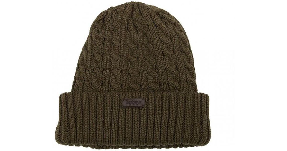 barbour cable knit beanie