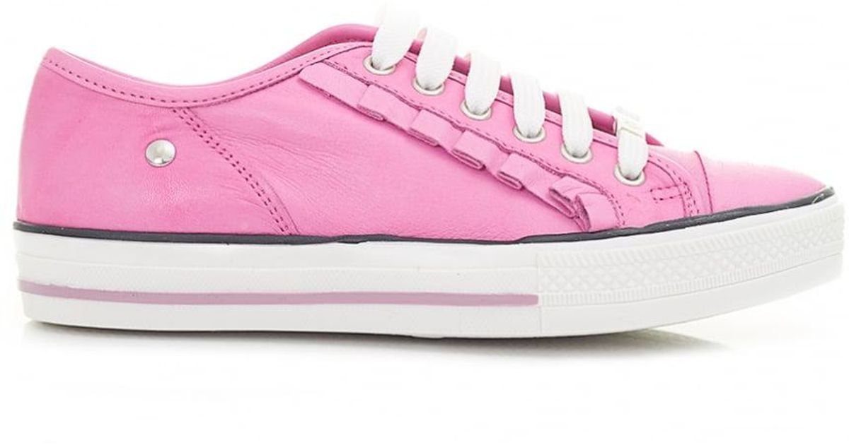 moda in pelle pink trainers
