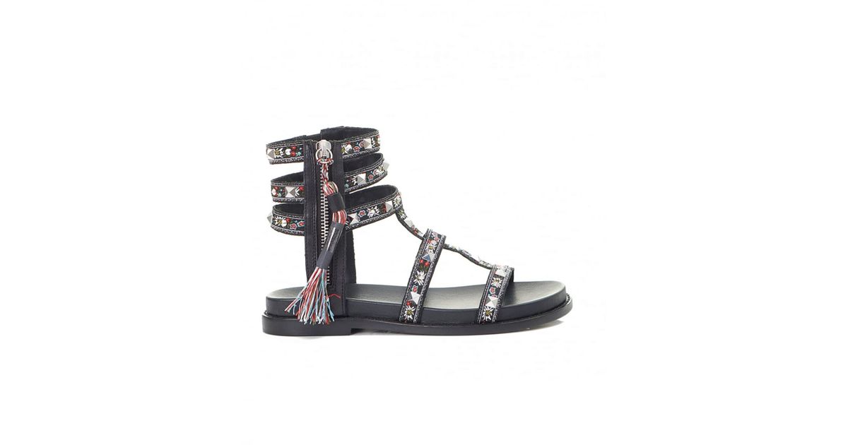 ribbon gladiator sandals