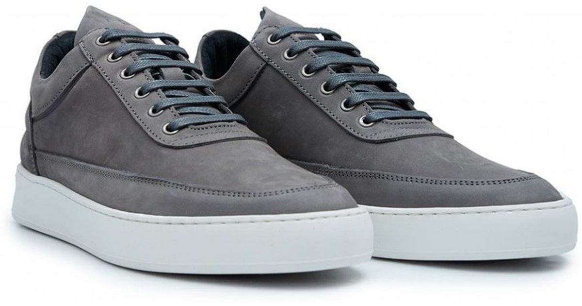 low top plain lane nubuck dark grey