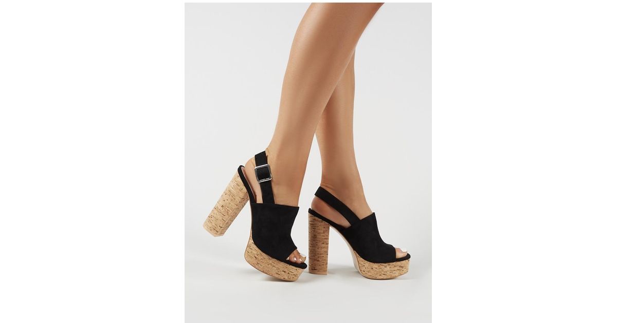 cork block heels