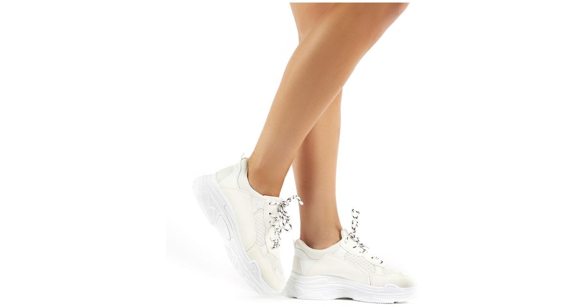 womens white chunky trainers