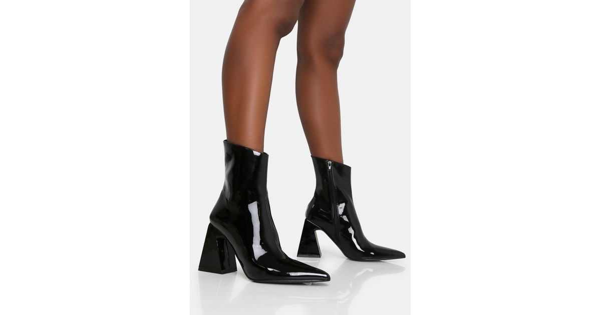 High Knee Black Patent Boots – Tiesta Store